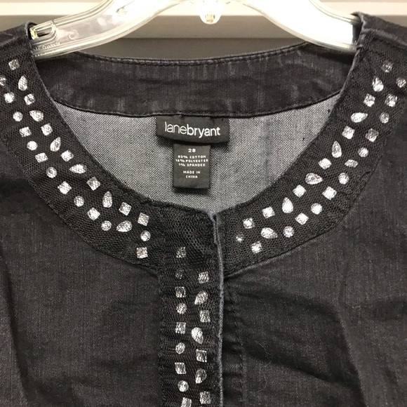 Lane Bryant Black Jean Jacket - Picture 2 of 6